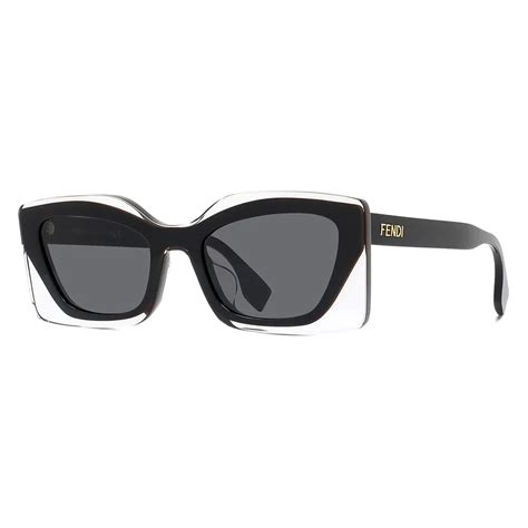 fendi fe40034u|Fendi FE40034U 01A Sunglasses Crystal Black Smoke .